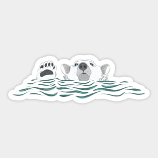 Shy Polar Bear Sticker